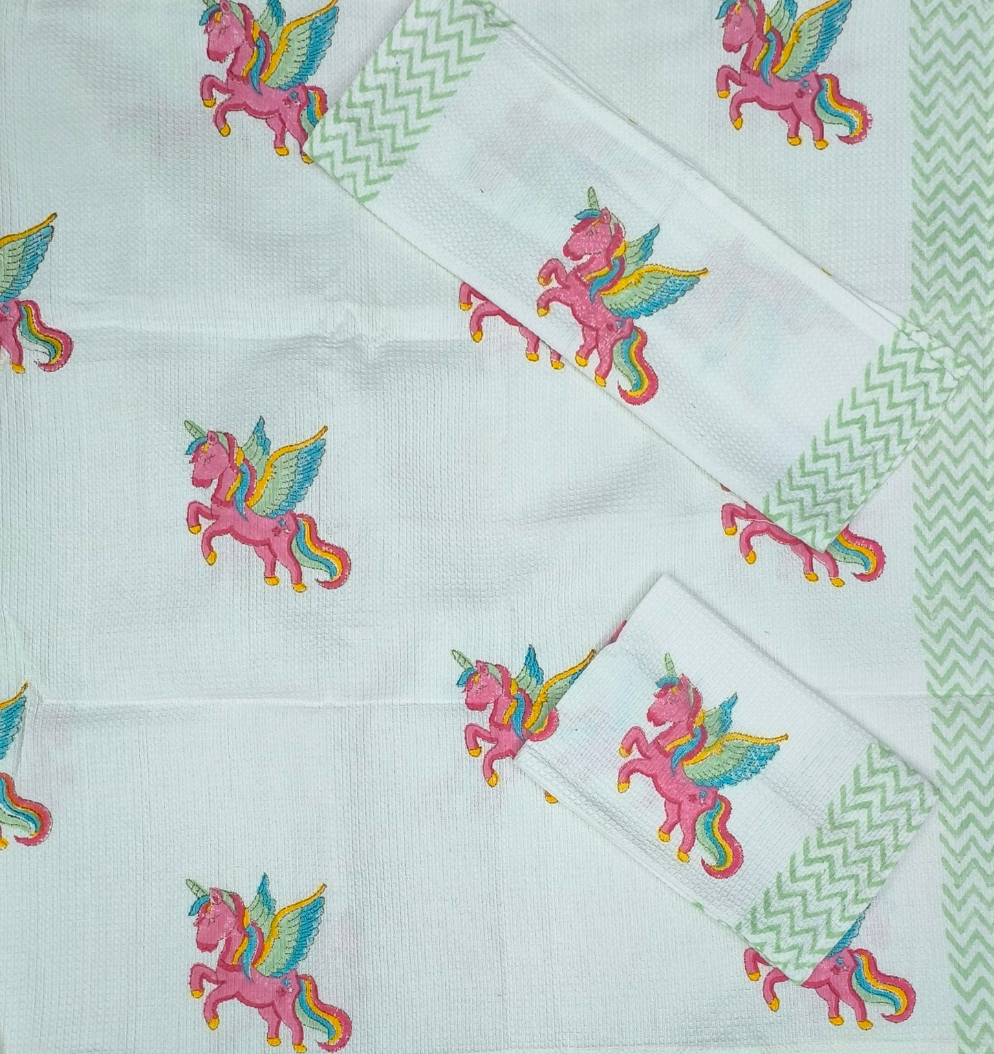 Magical Unicorn Cotton Towel Set – Soft, Absorbent & Dreamy